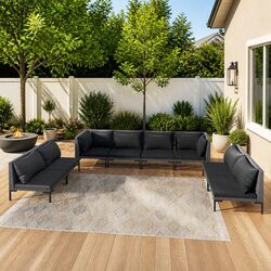 Versatile 8-Piece Outdoor Lounge Set with Cushions