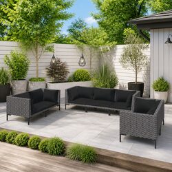 Versatile 7-Piece Lounge Set for Patios and Gardens