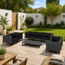 Practical 8-Piece Garden Lounge Set for Any Outdoor Area