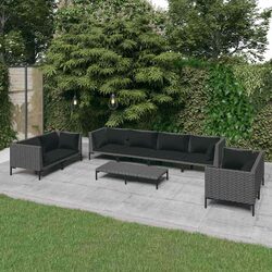 Practical 9-Piece Lounge Set for Outdoor Gatherings