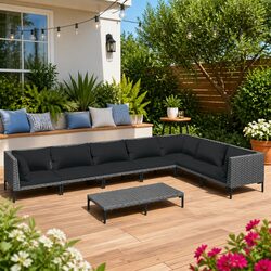 Practical 8-Piece Garden Lounge Set for Any Outdoor Space