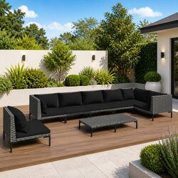 Practical 8-Piece Lounge Set for Your Outdoor Space
