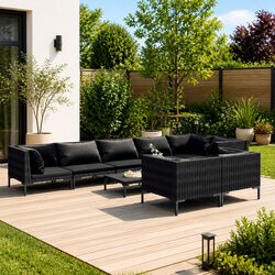 Practical 9-Piece Garden Lounge Set for Your Patio