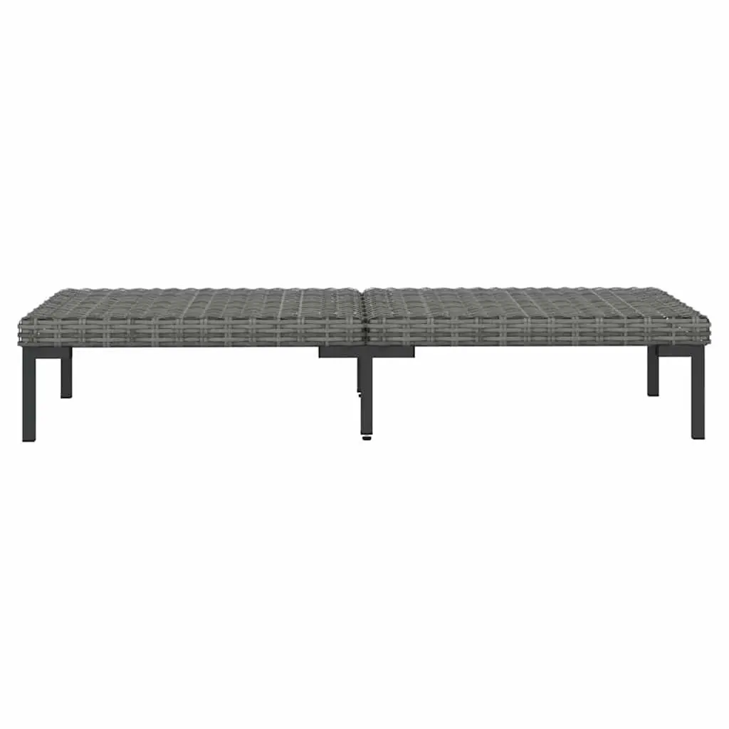 Garden Lounge Set 9 Piece Outdoor Furniture with Cushions Poly Rattan Grey Patio