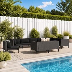 Ideal 10-Piece Garden Lounge Set for Any Outdoor Setting