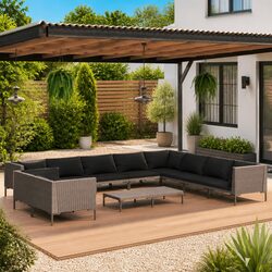 Ideal 11-Piece Lounge Set for Outdoor Gatherings