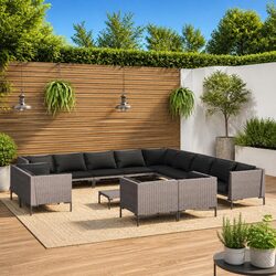 Versatile 14-Piece Outdoor Lounge Set for Home Use