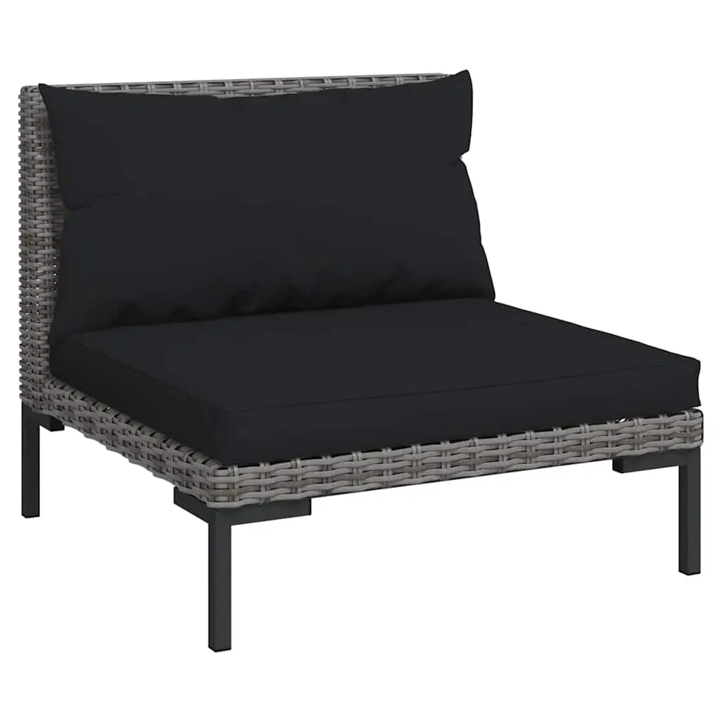 Garden Lounge Set 11 Piece Outdoor Furniture Patio Sofa with Cushions Grey