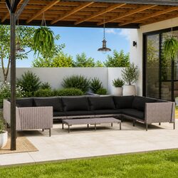 Practical 10-Piece Garden Lounge Set for Outdoor Use