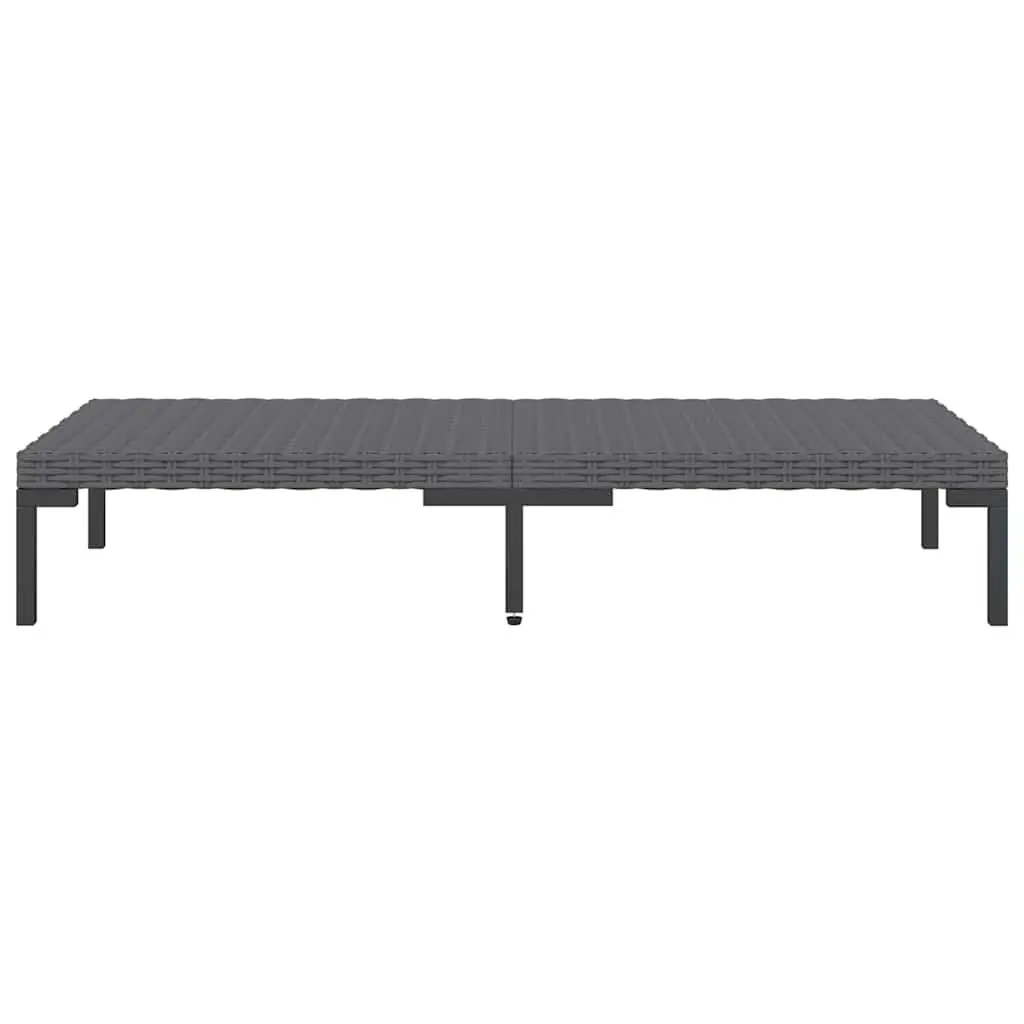 Garden Lounge Set 10 Piece Poly Rattan Grey Cushions Outdoor Furniture