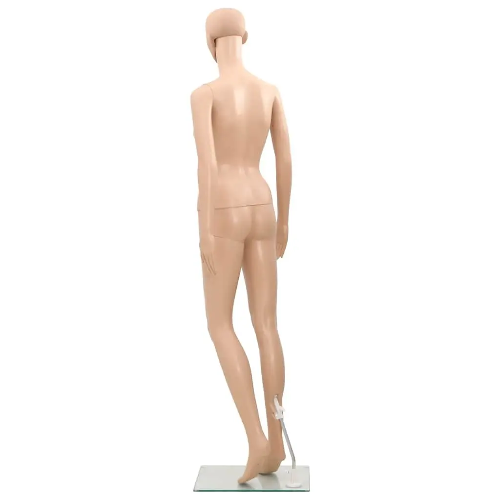 Female Mannequin Display Figure Adjustable Head Arms Beige 360° for Boutique Shop
