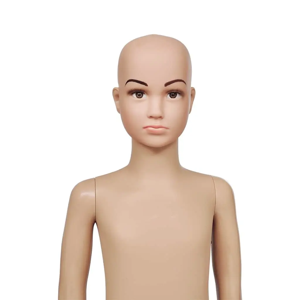 Child Mannequin Display Torso PE Beige Removable Arms Rotating 360 Degree