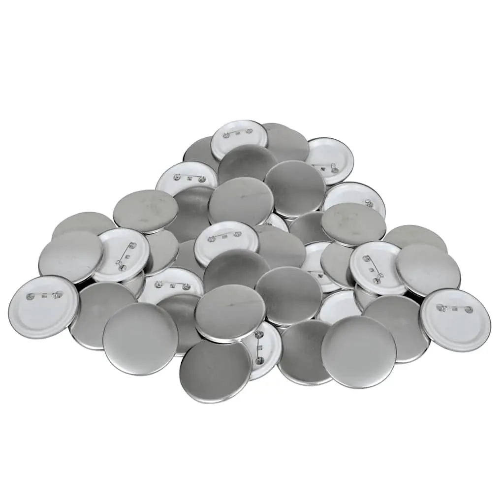 44mm Pinback Button Parts Silver Plastic DIY Badge Making Supplies