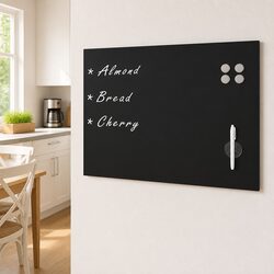 Magnetic Glass Dry Erase Board 80x60 cm Wall Mount Home Office Presentation
