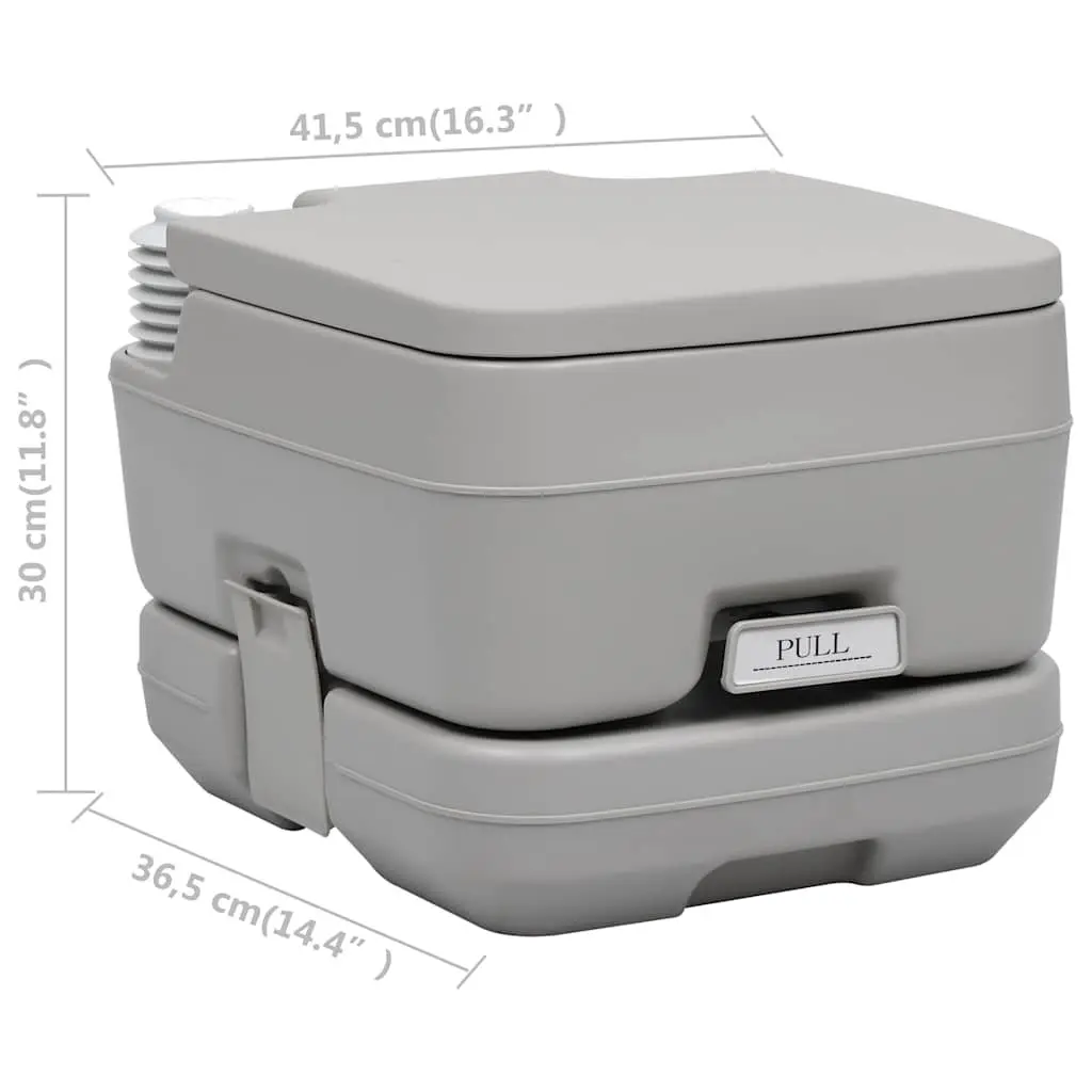 Portable Camping Toilet Grey High-Density Polyethylene 10L Waste Water Tank