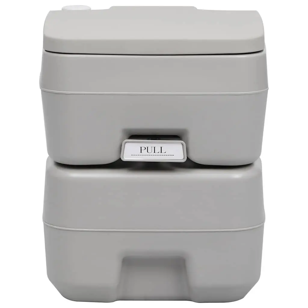 Portable Camping Toilet High-density Polyethylene 20L Waste Tank 10L Fresh Water Tank Grey