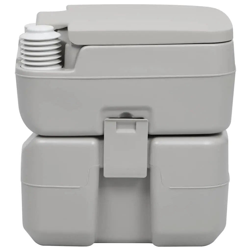 Portable Camping Toilet High-density Polyethylene 20L Waste Tank 10L Fresh Water Tank Grey