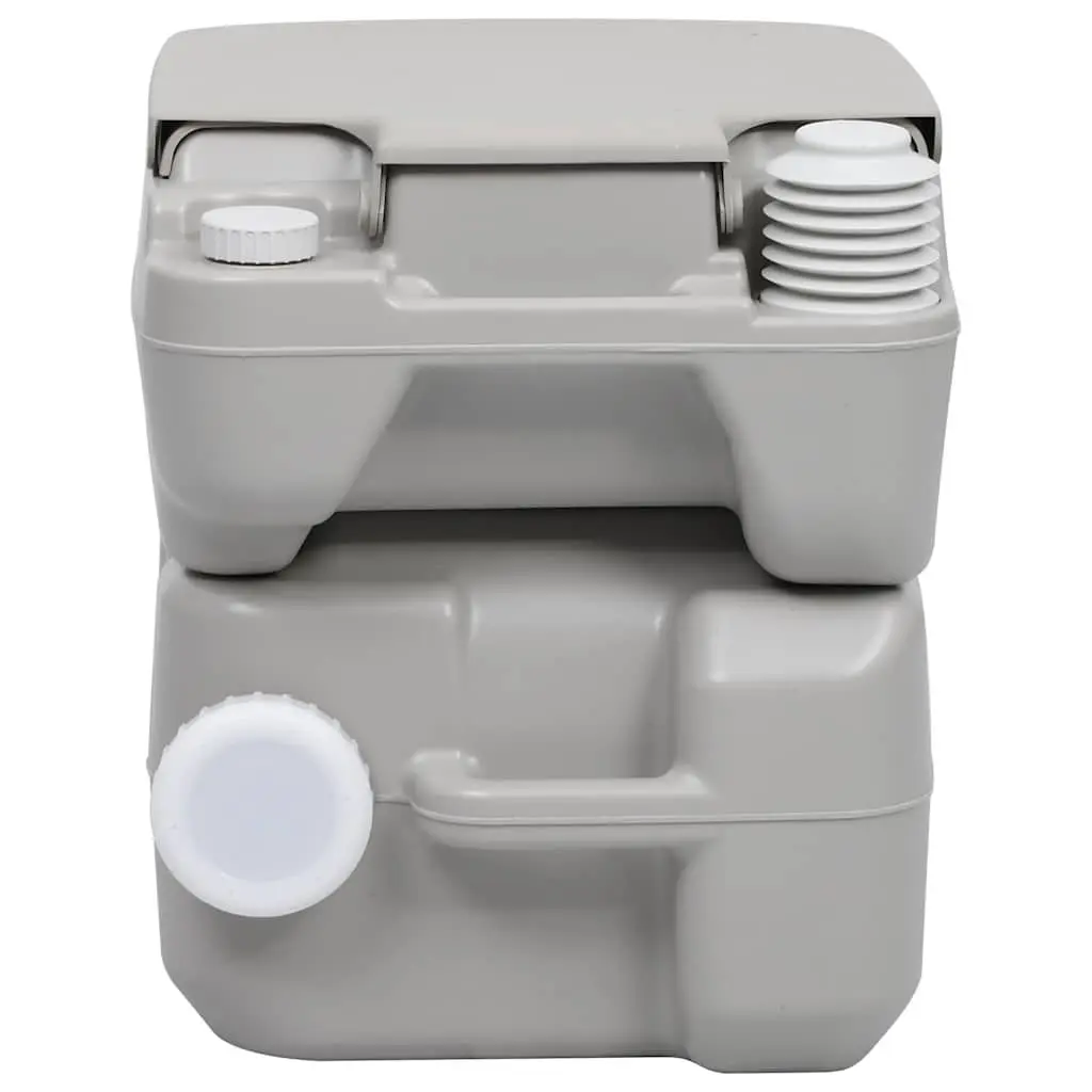 Portable Camping Toilet High-density Polyethylene 20L Waste Tank 10L Fresh Water Tank Grey