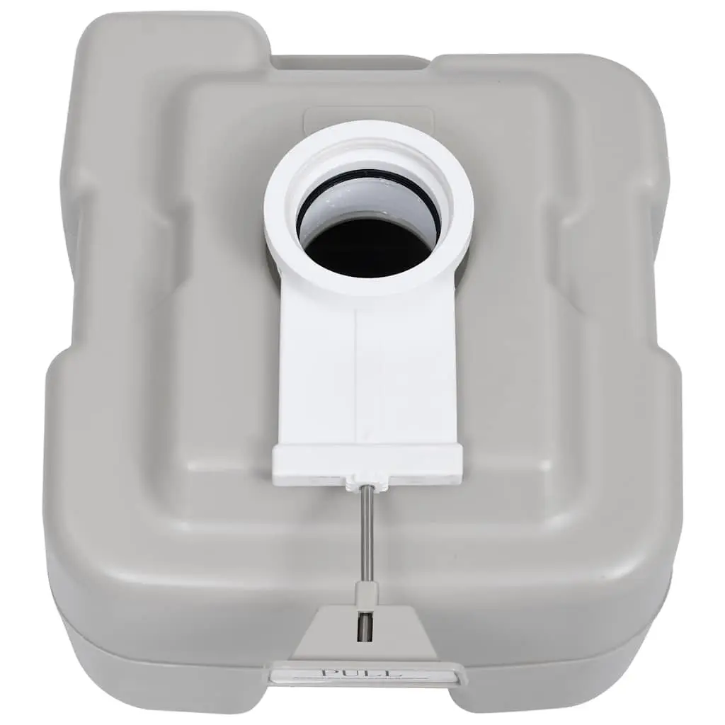 Portable Camping Toilet High-density Polyethylene 20L Waste Tank 10L Fresh Water Tank Grey