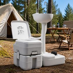 Practical Camping Toilet and Handwash Station for Any Trip