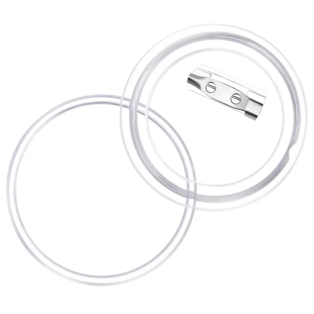 Button Badge Kit Acrylic 58mm Transparent 100 Sets