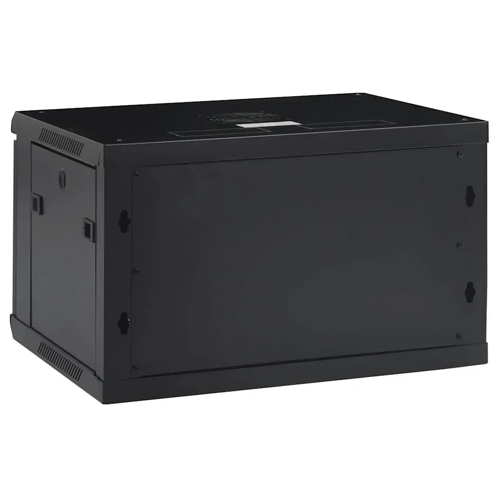 6U Wall Mounted Network Cabinet 19" Black IP20 600x450x350mm Data Server Rack