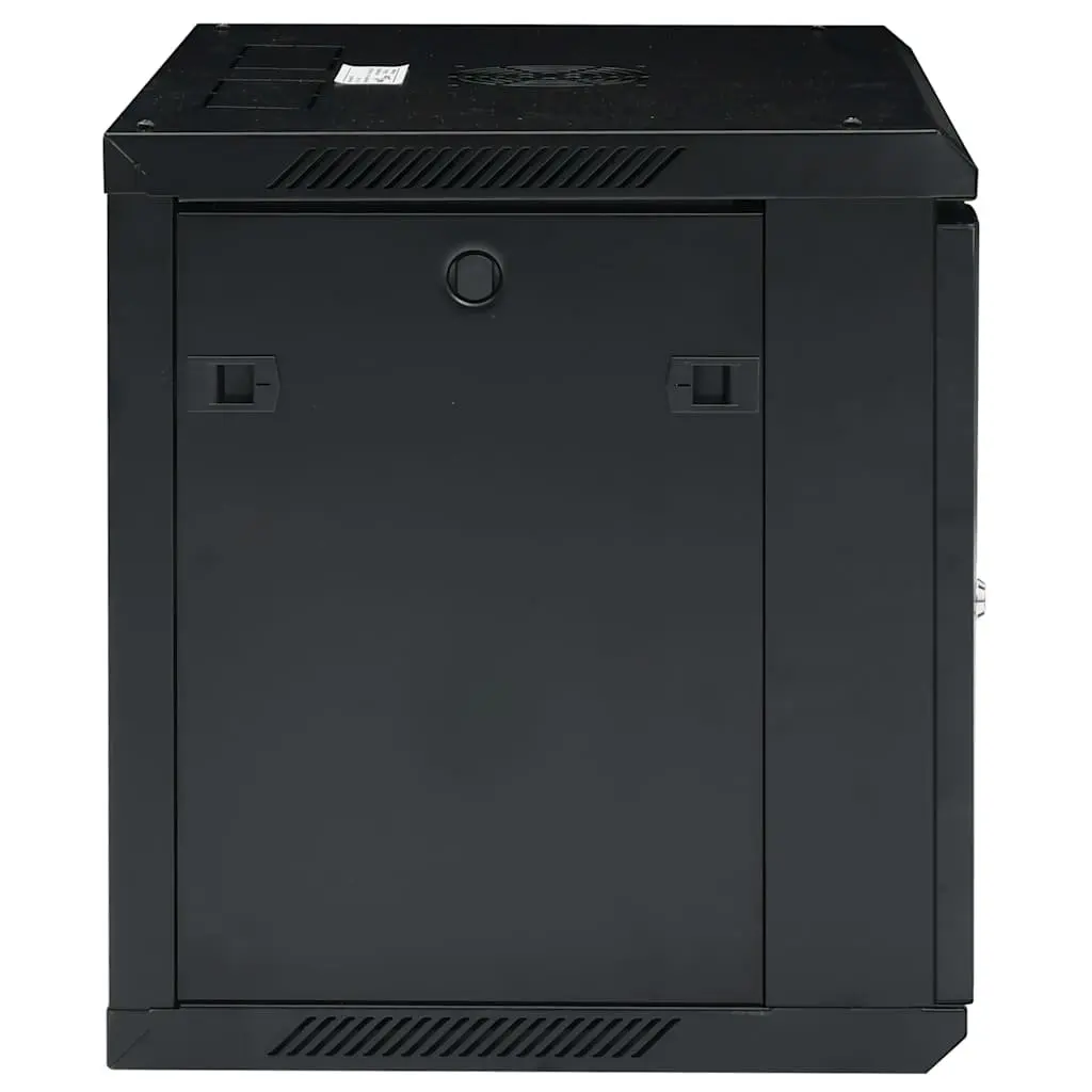 9U Wall Mounted Network Cabinet 19 Inch Black Data Server Rack Enclosure 600x450x510mm