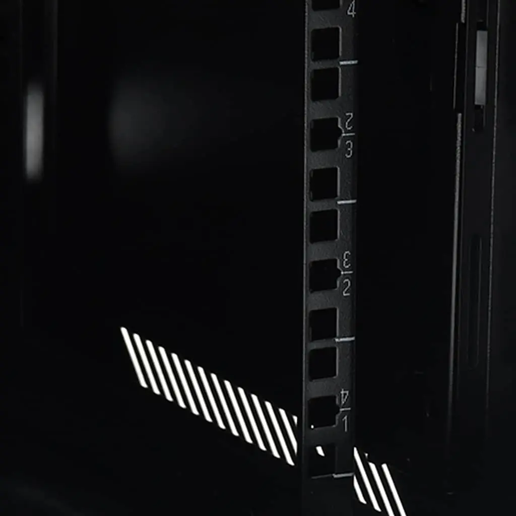 9U Wall Mounted Network Cabinet 19 Inch Black Data Server Rack Enclosure 600x450x510mm