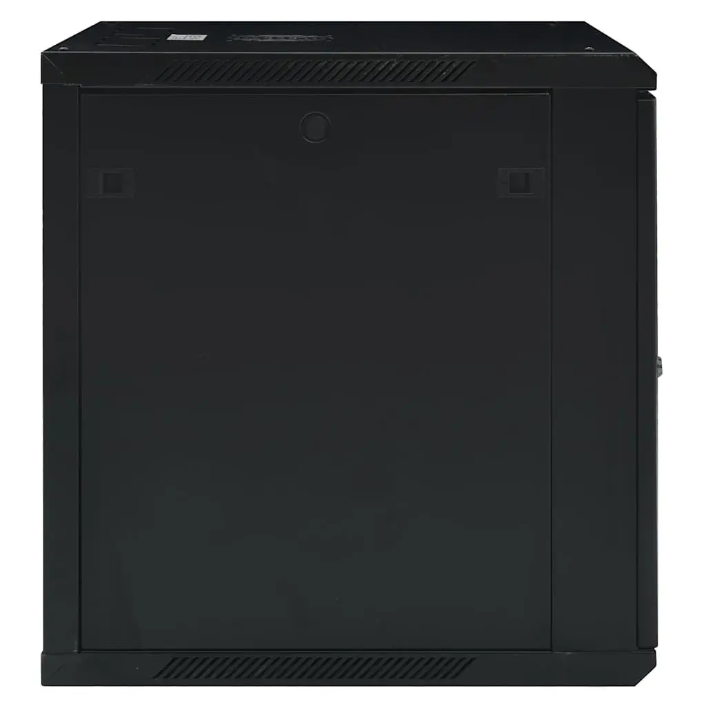 12U Network Cabinet Cold Rolled Steel 600x600x640mm Black Wall Mounted Rack Mount Server Equipment Storage