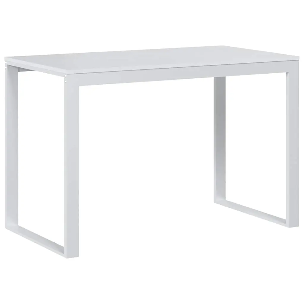 Computer Desk Engineered Wood and Metal Frame 110x60x73 cm White