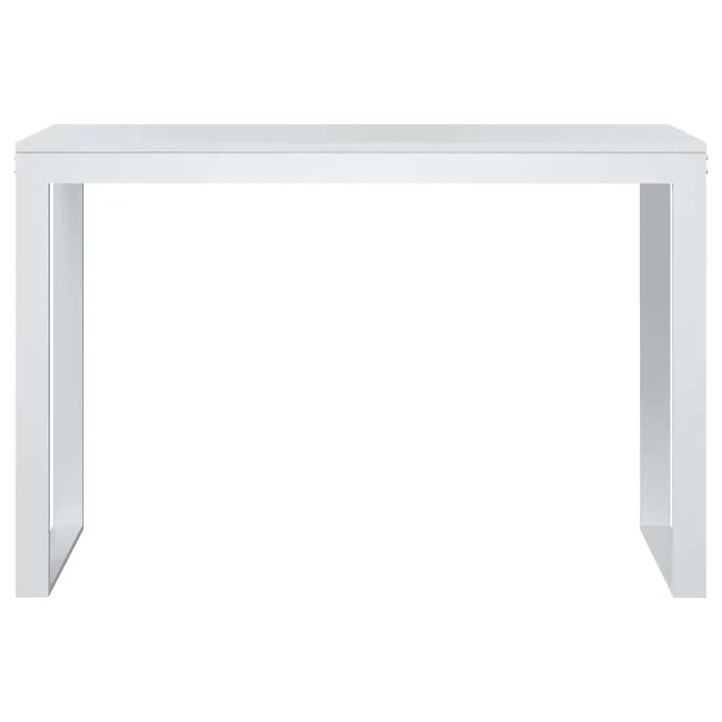 Computer Desk Engineered Wood and Metal Frame 110x60x73 cm White