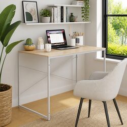 Computer Desk Writing Table Home Office Furniture Engineered Wood Metal Frame