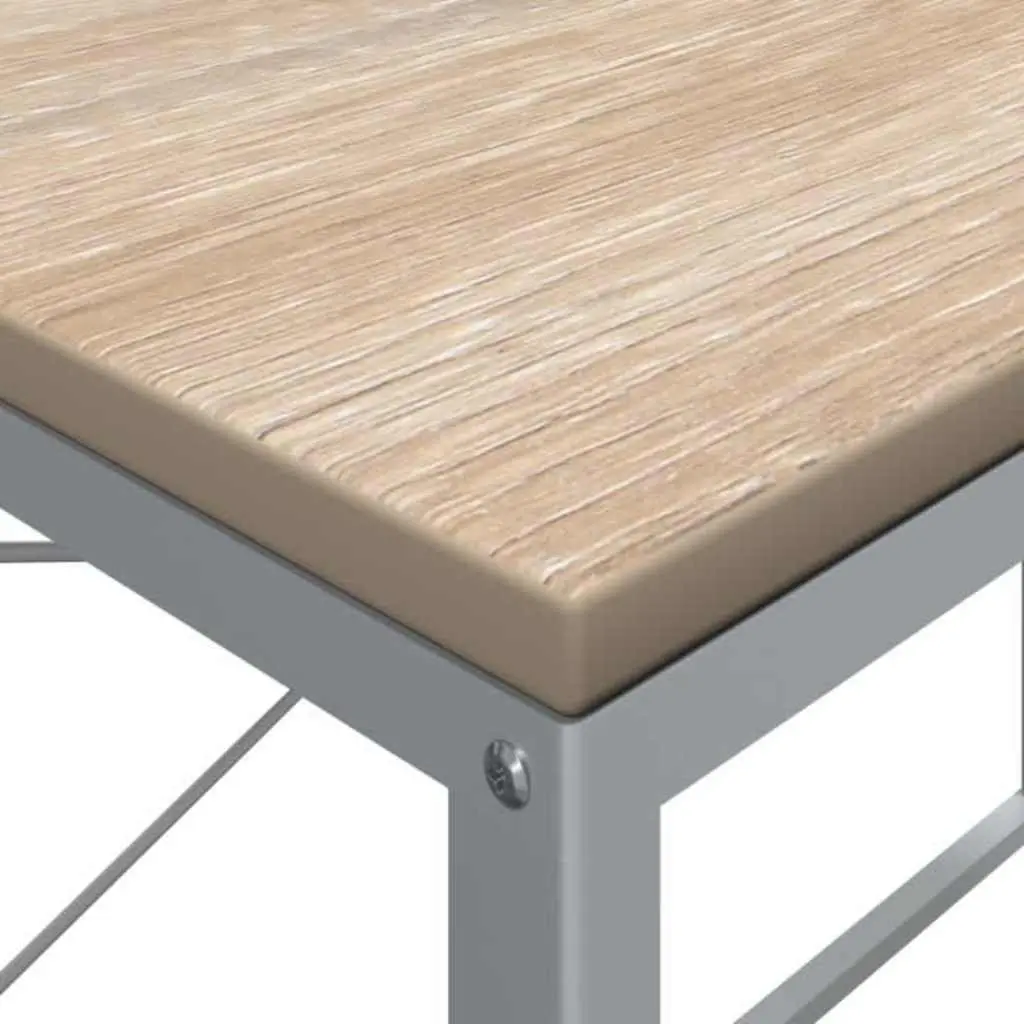 Home Office Desk Engineered Wood and Metal Frame Brown 110x60x70cm Industrial Style Writing Table
