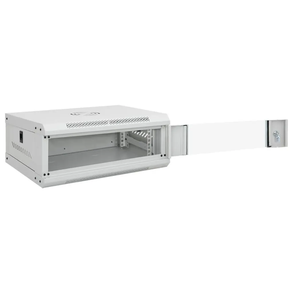 4U Wall Mounted Network Cabinet Cold-Rolled Steel 53x40x21cm Grey