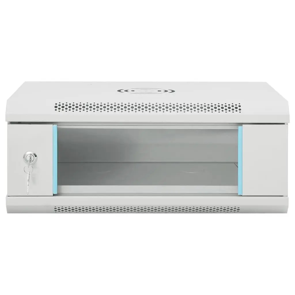 4U Wall Mounted Network Cabinet Cold-Rolled Steel 53x40x21cm Grey
