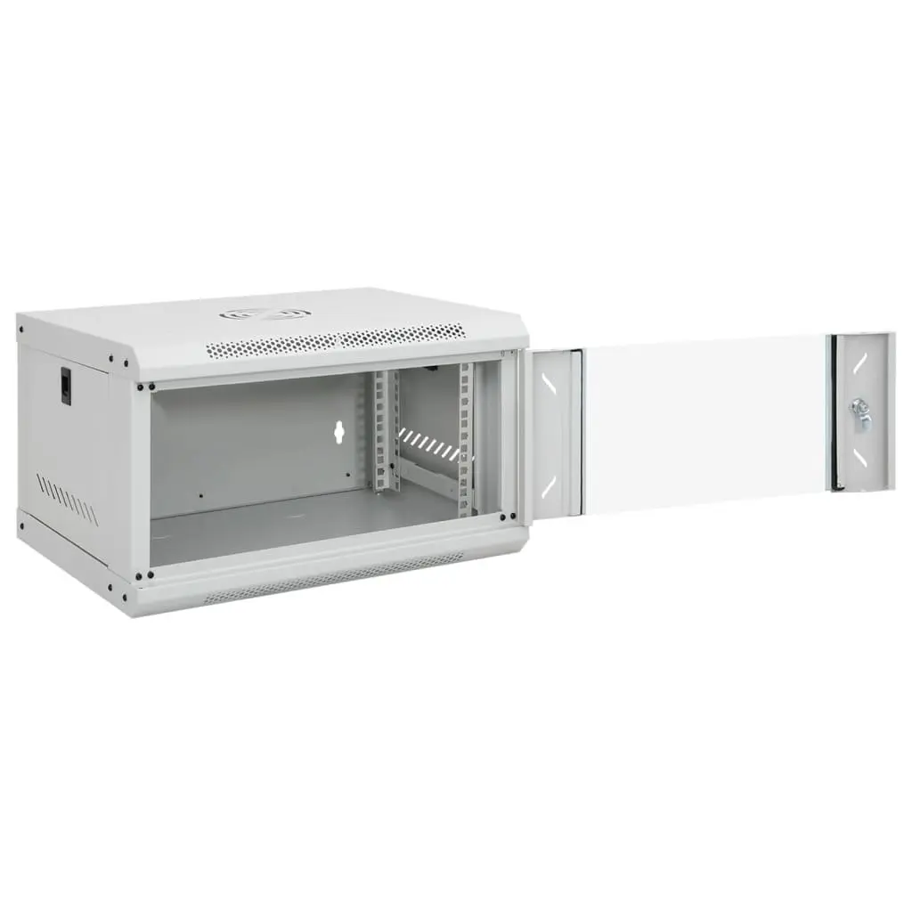 6U Wall Mounted Network Cabinet Cold-Rolled Steel 19 Inch Grey