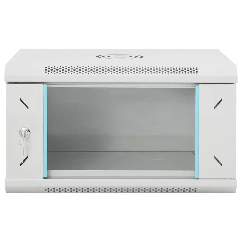 6U Wall Mounted Network Cabinet Cold-Rolled Steel 19 Inch Grey