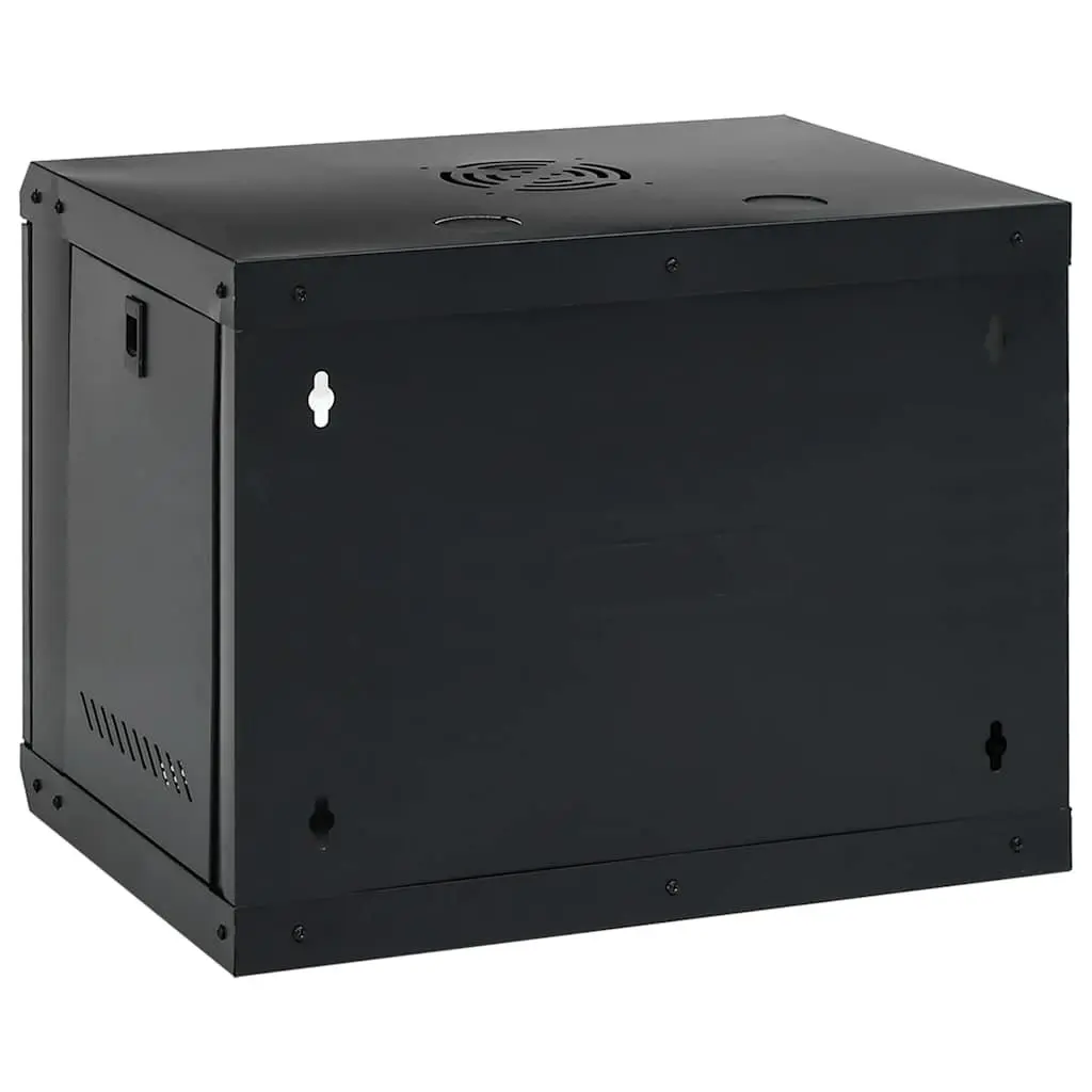 9U Network Cabinet Wall Mounted Cold Rolled Steel Black 53x40x45cm IP20 Server Rack Enclosure