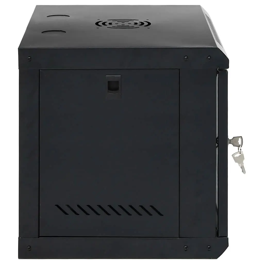 9U Network Cabinet Wall Mounted Cold Rolled Steel Black 53x40x45cm IP20 Server Rack Enclosure