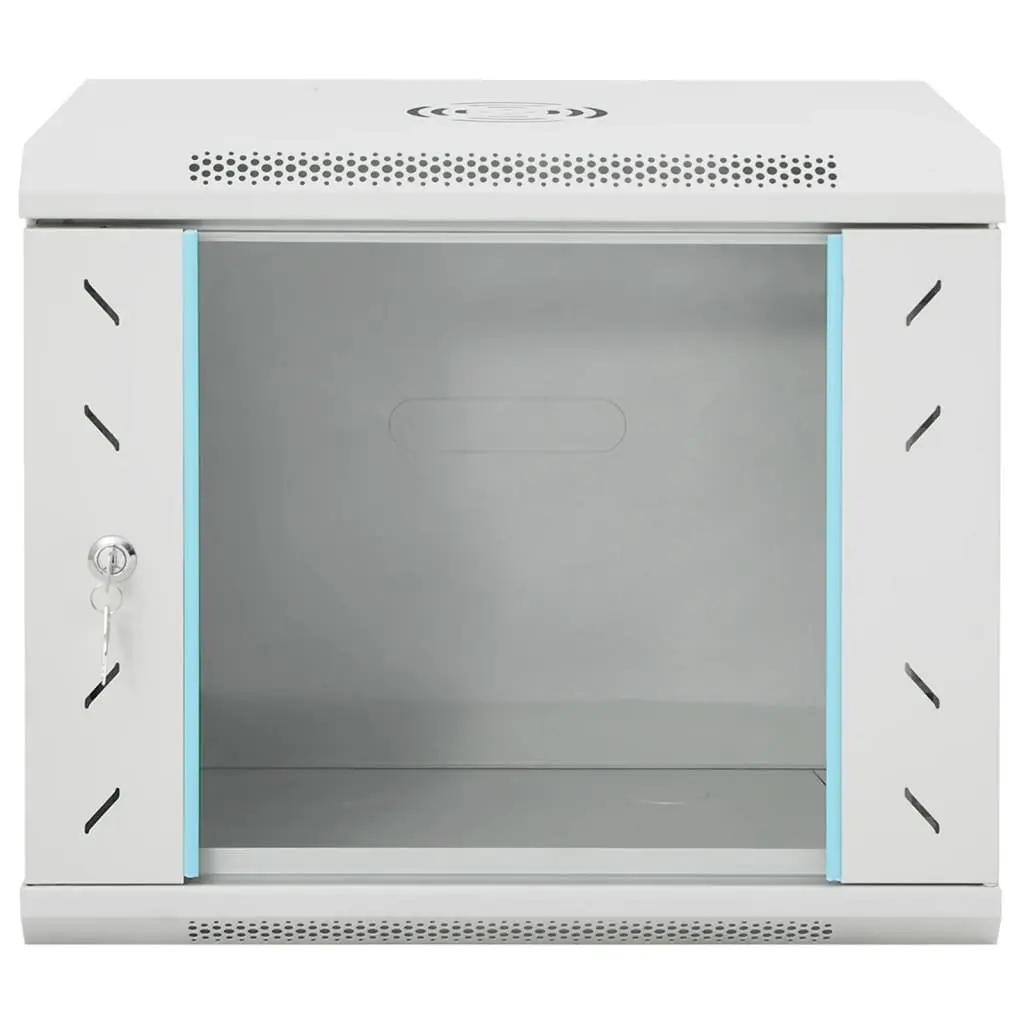 9U Wall Mounted Network Cabinet 19" IP20 53x40x45 cm Data Server Rack Grey