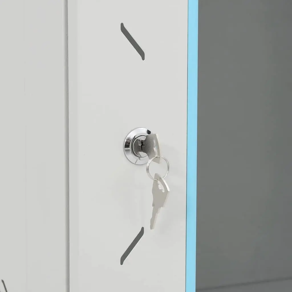 12U Network Cabinet Wall Mounted Grey 53x40x60cm Cold Rolled Steel for 19 Inch Equipment with Lockable Front Door and Removable Side Panels