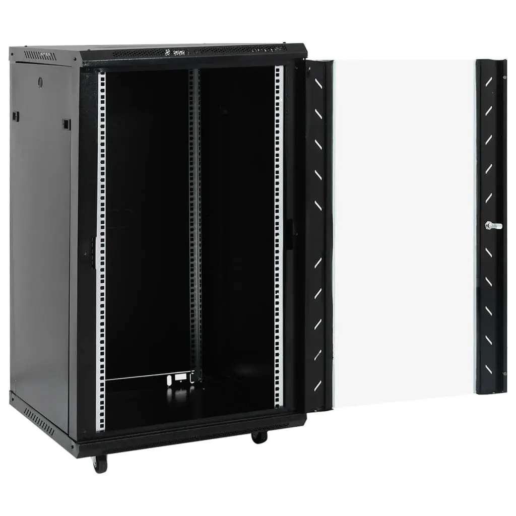 18U Network Cabinet Cold-rolled Steel 19 Inch Rack Mount Black