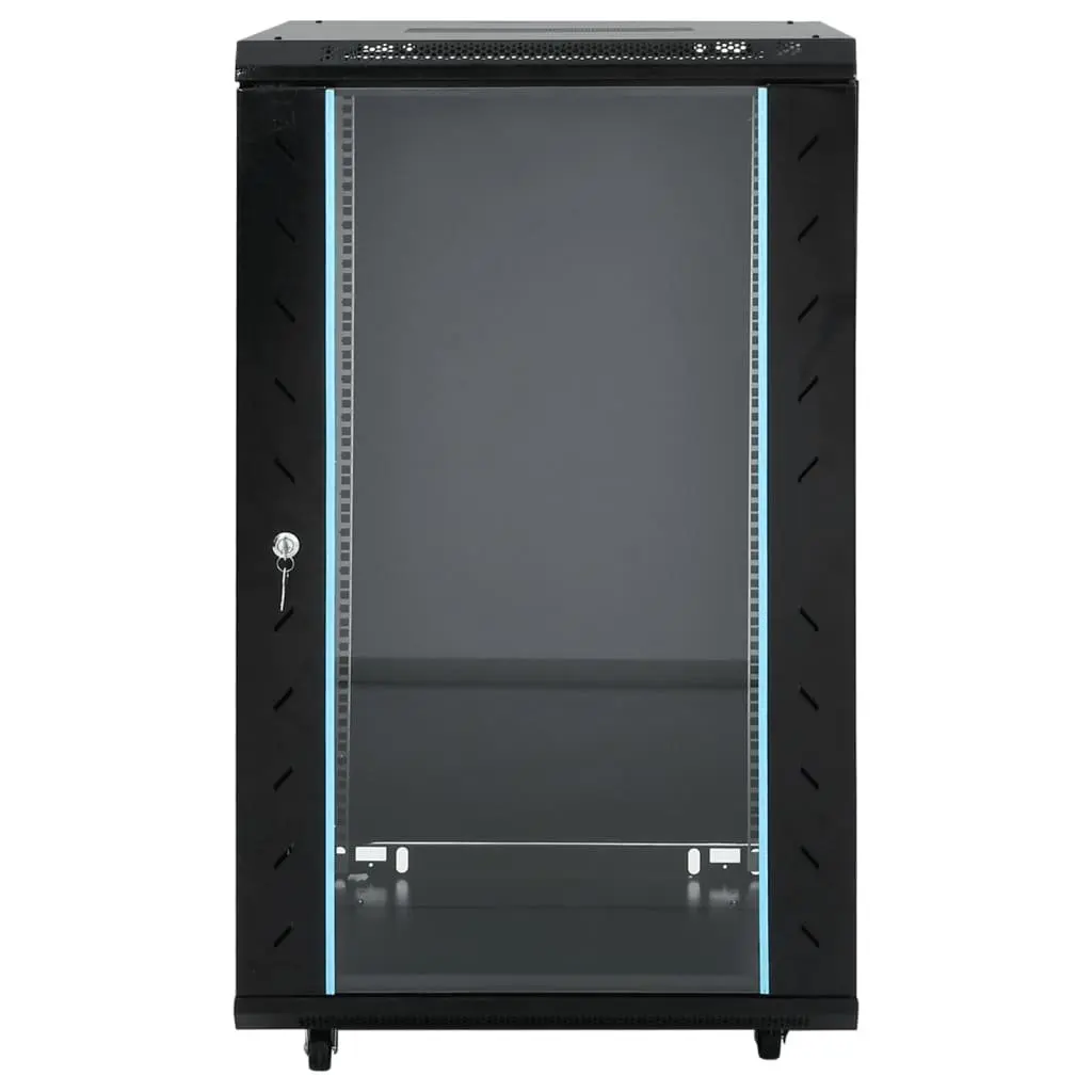 18U Network Cabinet Cold-rolled Steel 19 Inch Rack Mount Black