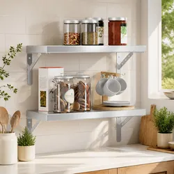 Wall Shelves for Home Storage 2 pcs 50x23.5 cm