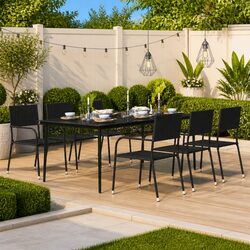 Practical Black Dining Table for Outdoor Gatherings