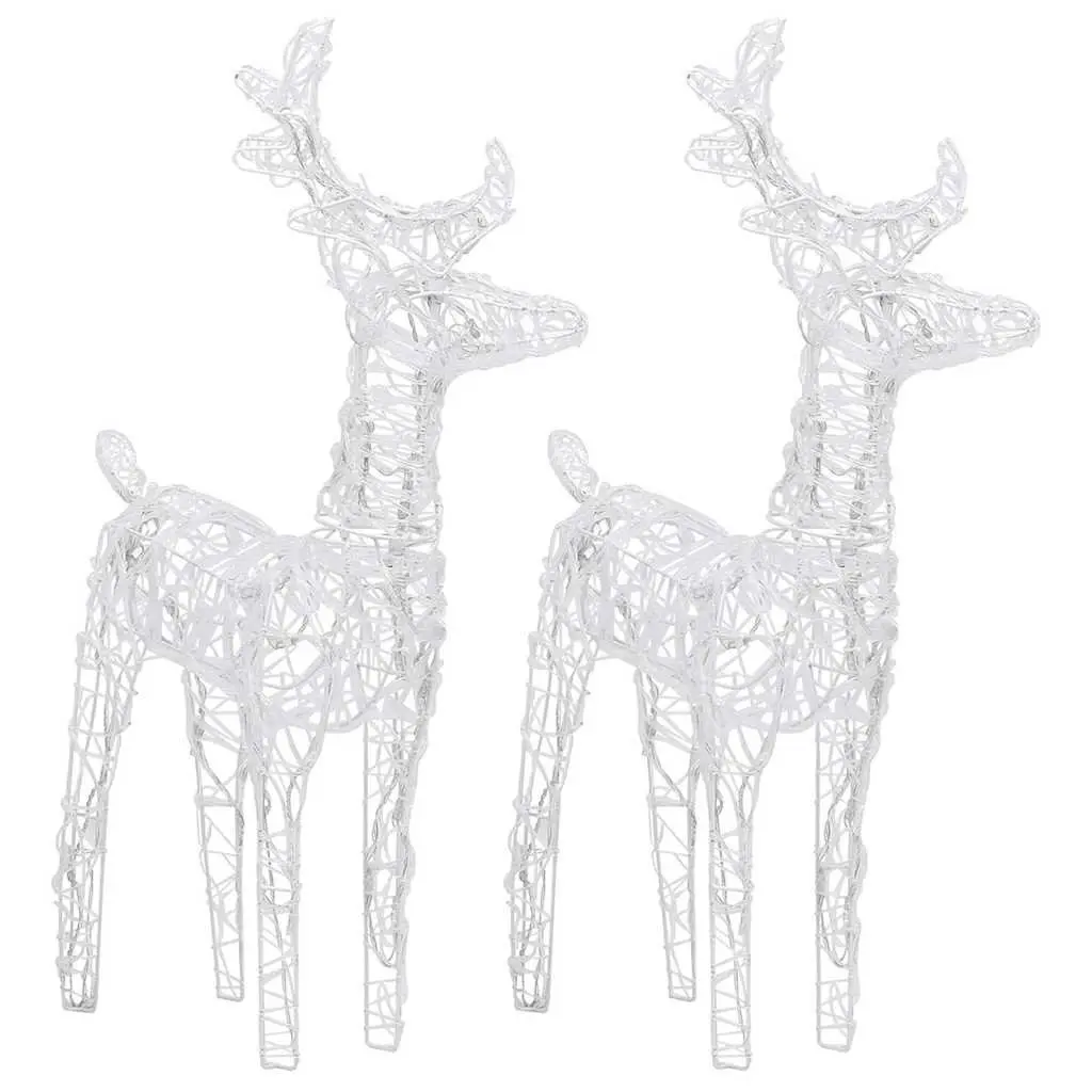 Reindeer Sleigh Yard Decoration Acrylic 320 LED Lights Blue