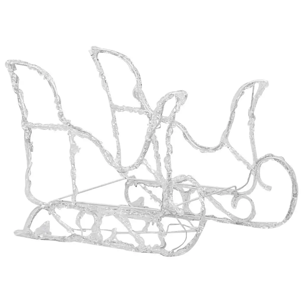 Reindeer Sleigh Yard Decoration Acrylic 320 LED Lights Blue
