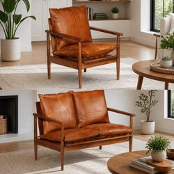 Practical 2 Piece Sofa Set for Living and Guest Rooms