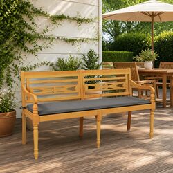 Comfortable Outdoor Bench with Cushion for Your Garden