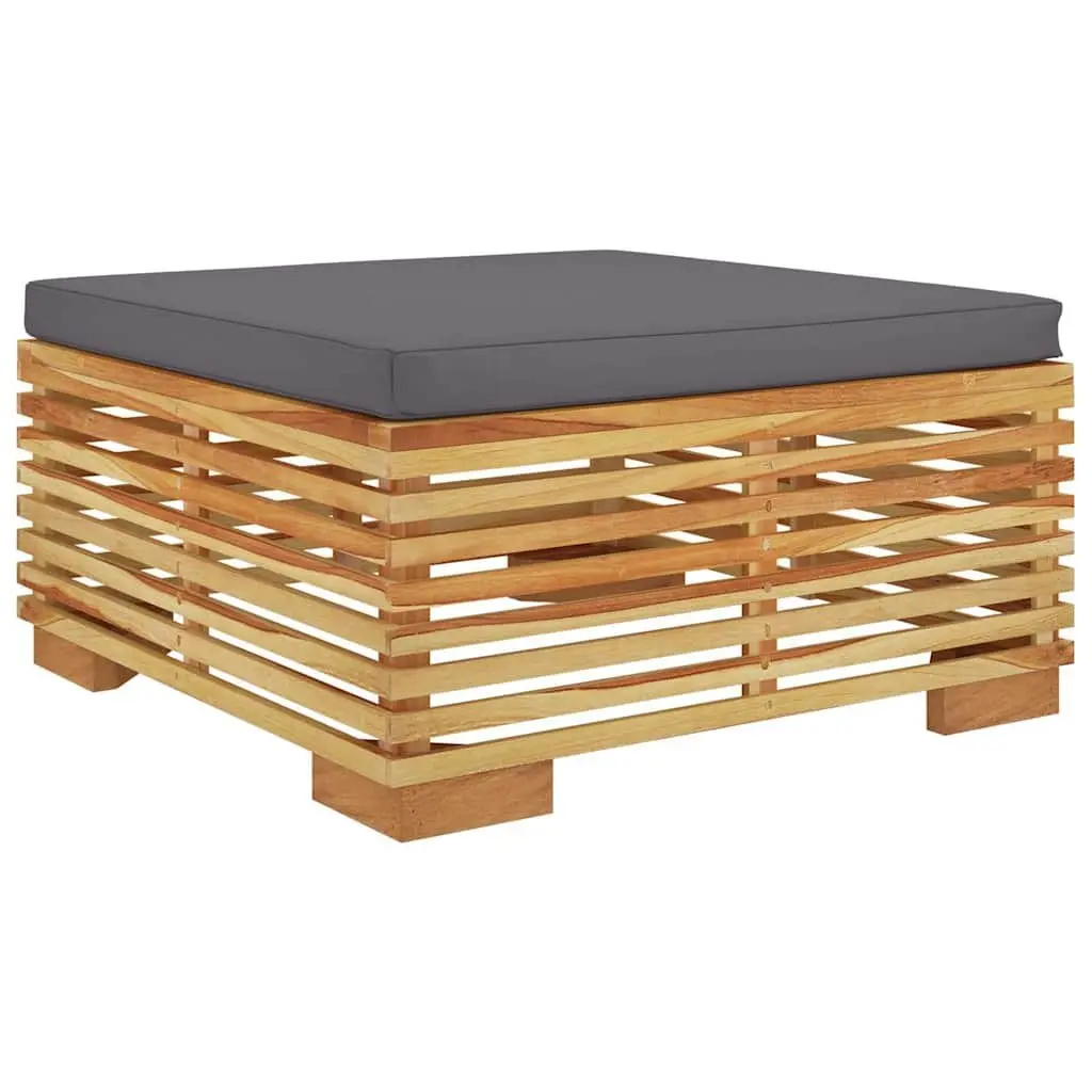 6 Piece Garden Lounge Set Solid Teak Wood Brown with Cushions